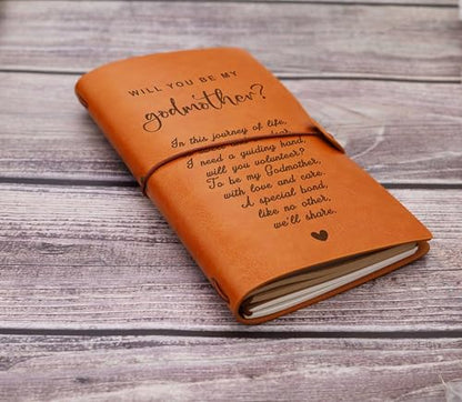 ZVMIS Godmother Proposal Gift-Will You Be My Godmother-Godmom Present-Godmother Gift-Christmas Mothers Day Birthday Present-Refillable Travel Photo Diary Journal Notebook - style: Style35-will you be my godmother