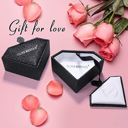S925 Sterling Silver Christian Cross Heart Faith Bible Verse Necklace Rings - style: God is within her she will not fall