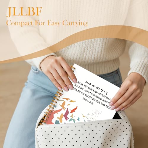 Christian Bird Spiral Notebook, Inspirational Bible Notebooks for Note Taking, Faith Based Gifts, Look at the Birds Scripture Journal Notebook, 5.5x8.3 Inch - color: The Birds 6:26