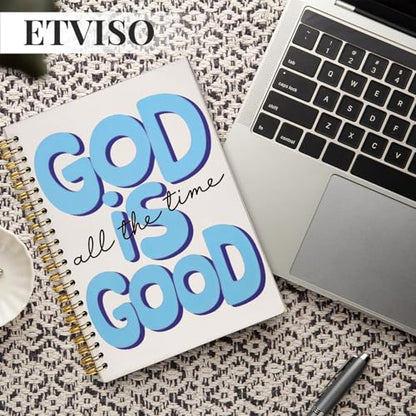 Blue Christian Notebook for Women, God is Good All the Time Bible Journaling, Prayer Journal for Woman, Church Notes Notebook, Scripture Hardcover Spiral Notebooks 5.5x8.3 Inch - color: 03-Bible-Blue