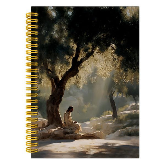 Christian Jesus Notebook Journal, Prayer Bible Journal Gifts for Women, Olive Tree Garden of Gethsemane Religious Spiral Hardcover Notebook for Work Study, 5.5x8.3 Inch - color: Multiple color7