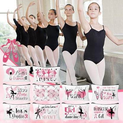 30pcs Dance Makeup Bag Dance Cosmetic Bags Dancer Gifts Survival Kit Pouch Travel Toiletry Bag Mothers Day Gifts for Girls Women Dance Teacher Competition - style: Dancer