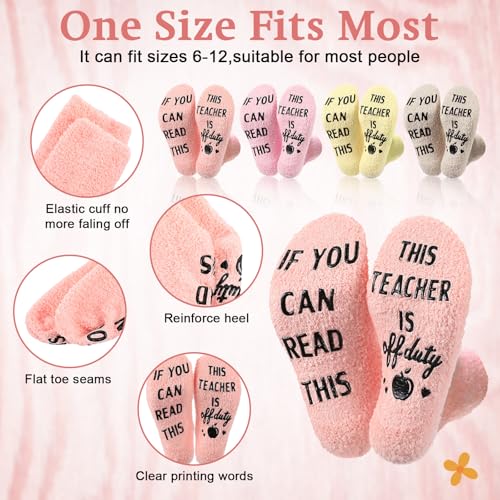 Funnymoom 12 Pcs Teacher Gift Set for Women Flower Theme 16 oz Inspirational Glass Cups with Lids and Straws Brushes Motivational Socks and Thank You Keychains End of Year Graduation Gift for Teacher - style: Flower