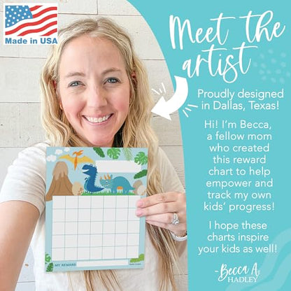 Sticker Chart for Kids Behavior at Home and Back to School Reward Charts - color: Dinosaur