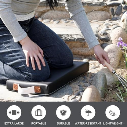 HappyPicnic Waterproof Garden Kneeling Pad, 2in Thick, Black, 1 Pack - color: Black