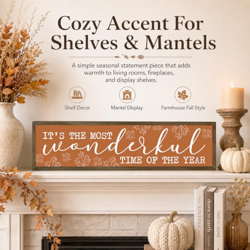 Autumn Wall Decoration, Autumn Typography Sign Rustic Farmhouse Home Decor - color: Fall Sign 6