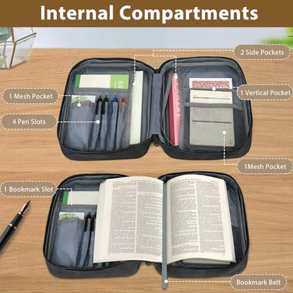Bible Covers - Stylish Bible Covers - Bible Case with Durable Handle - Bible Bag Journal Case - Bible Carrying Book Church Bag Case Gift for Mother Lady Women Men