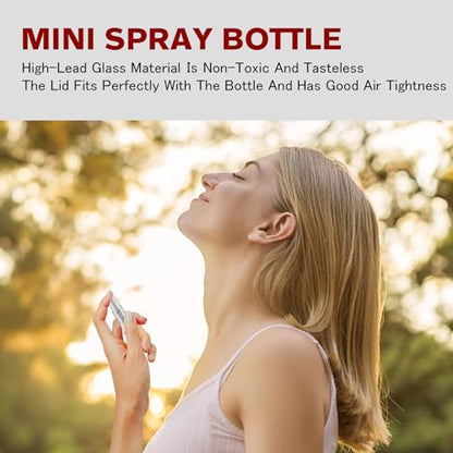 Mini Spray Bottle 2ml, Refillable Glass Spray Bottle, Glass Bottle Atomizer, Perfume Mouthwash Atomizer for Cleaning Refillable Container for Travel, Essential Oils, Perfume 60 Pcs, 2ml - size: 60PCS,2ML