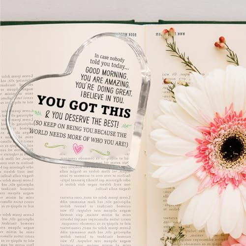 Inspirational Desk Sign Heart Shaped Acrylic Sign Decor - color: Inspirational Quote