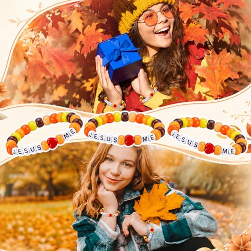 Ferreve 35 Sets Jesus Love Me Bracelet Crafts Fall Christian - color: Fall, style: Jesus Love Me