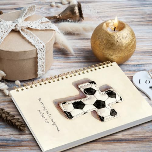 NaZaUK Christian Soccer Notebook, Prayer Bible School Supplies Notebooks, Basketball Coach Gifts for Men & Women & Players5.5x8.3 Inches - color: Soccer