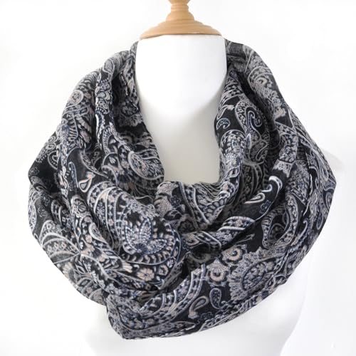 Jersey Knit Infinity Scarf Colorful Head Wrap for Travel - color: Color-b09