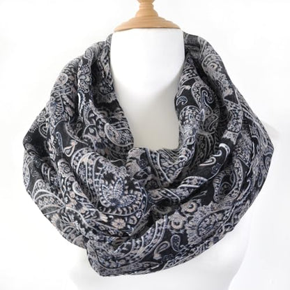 Jersey Knit Infinity Scarf Colorful Head Wrap for Travel - color: Color-b09