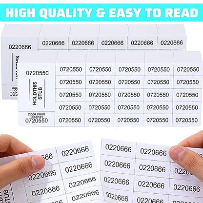 Kosiz 2000 Sheets Raffle Ticket 25 Bid Chinese Auction Tickets, White - color: White