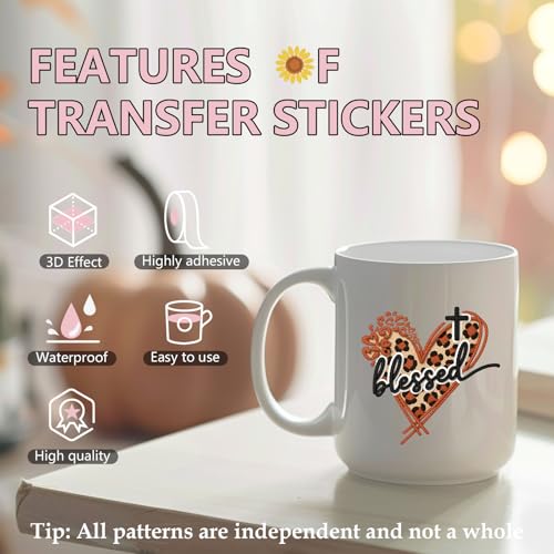 AFRITEE UV DTF Cup Wraps - 20 Sheets Christian Bible Verse UV DTF Stickers for 16 oz Glass, Faux Yarn Religion Inspirational Quotes Waterproof Transfer Sticker Decals for DIY Water Bottle Mug Crafts - style: Bible Verse