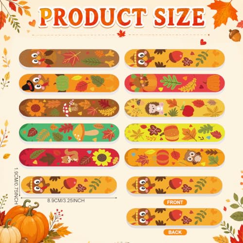 50 Pack Fall Mini Nail Files Thanksgiving Autumn Gifts for Women - style: Autumn