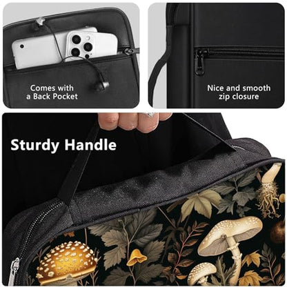 Bible Cover for Women Kids, Bible Carrying Case Church Bag Bible Protective with Zippered Back Pocket, Gift for Adults Lady Women Men, Mushrooms - color: Mushrooms