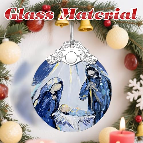Stained Glass Christian Ornament, Nativity Christmas Ornaments, Christmas Decorations for Tree, Holiday Ornament, Christian Gifts, Religious Gifts, Gift Ideas & Xmas Gift