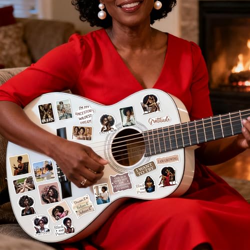 Black Women Stickers for Women - 100 Pcs Motivational Black Women Water Bottle Stickers for Vision Board, Inspirational Scrapbook Decals, Motivational Vinyl Sticker for Laptop Journaling - style: Motivational Black Women