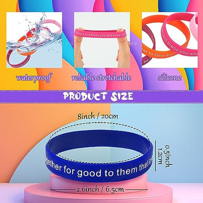 Estune 120 Pcs Bible Verse Bracelets Christian Wristbands, Rustic Color - color: Rustic Color