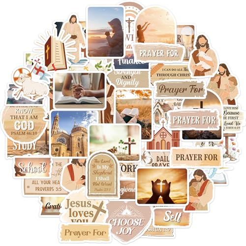Christian Prayer Board Stickers, Jesus Decals for Vision Boards - color: Christian Jesus