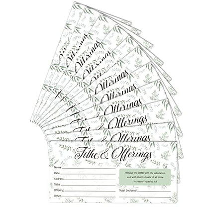 Eaasty 200 Pcs Church Offering Envelopes Bill Size Donation,Leaves Style - style: Leaves Style
