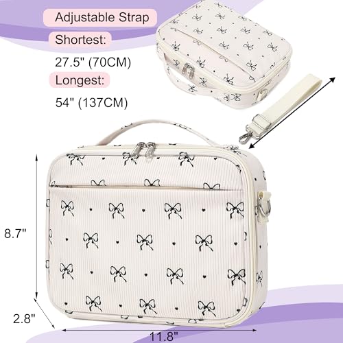 Bible Cover Case for Women Grils Bible Cover with Shoulder Strap Bible Case for Bible Study Accessories-Ideal Gift for Women and Girls,Bow Parttern