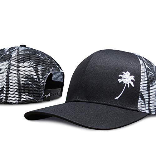 Grace Folly Trucker Hat for Men or Women- Many Cool Designs - color: Palm Tree- Mesh Print
