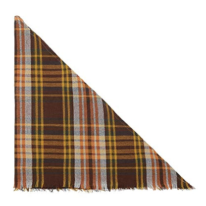 American Trends Scarfs for Women Winter Triangle Scarf Classic Plaid Warm Scarf Soft Scarves Knitted Wrap Shawl - color: Triangle Coffee & Brown