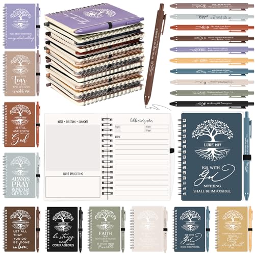 Kosiz Christian Gifts Bulk Prayer Journals with Pens,80 Pcs,Retro Color - color: Retro Color