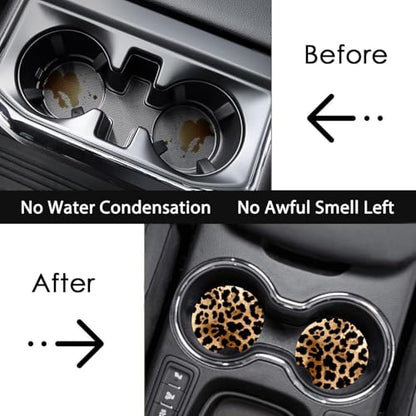 2 Pack Baseball Car Coasters for Cup Holder,Neoprene Anti Slip Mat - color: Baseball