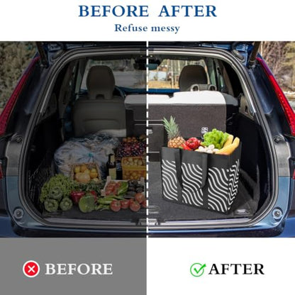 Reusable Grocery Shopping Bags 10 Pack Large Foldable Tote Bags Bulk - color: Plaid: Black,grey