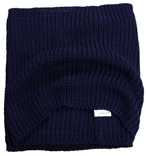 NEOSAN Womens Thick Ribbed Knit Winter Infinity Circle Loop Scarf - color: Navy Blue