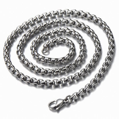 COOLSTEELANDBEYOND Mens Womens EXTRA LARGE Steel Cross Pendant Necklace with Cubic Zirconia and Wheat Chain - color: A-Metal Color: Silver