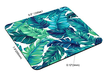 Tropical Mouse Pad, Tropical Palm Leaves Hawaii Jungle Customized Premium-Textured Mouse Mat,Washable Mousepads Non-Slip Rubber Base Small Mousepad, 9.5×7.9×0.12 inches - color: TSP152