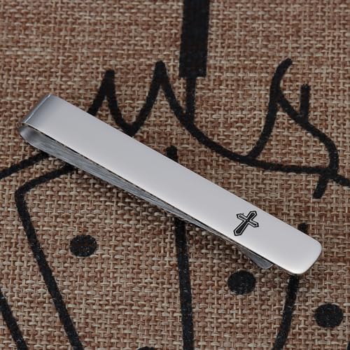 Cross Tie Pin for Men First Communion Tie Clip