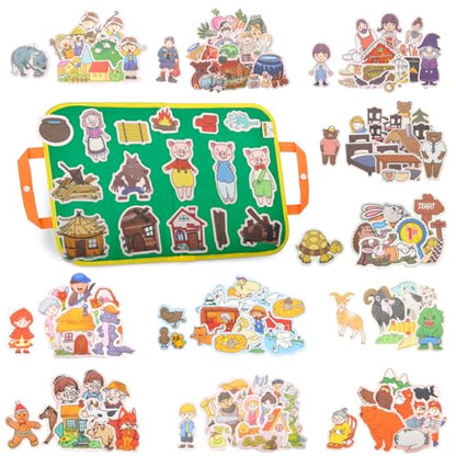 CHEFAN 12 Pack Felt Board Story Sets, Flannel Board Stories for Classroom - color: Fairy-tales-12pack-c