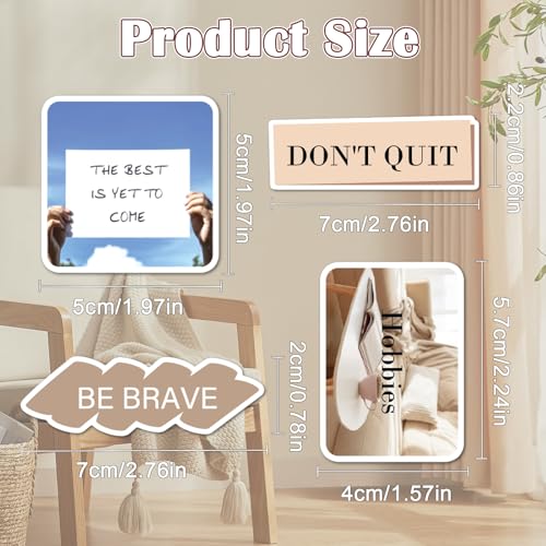 Motivational Affirmations Stickers for Adults - 50 Pcs Vemfare Inspirational Water Bottle Stickers for Girls, Positive Waterproof Scrapbook Sticker for Vision Board, Vinyl Decals for Laptop Journal - style: Inspirational