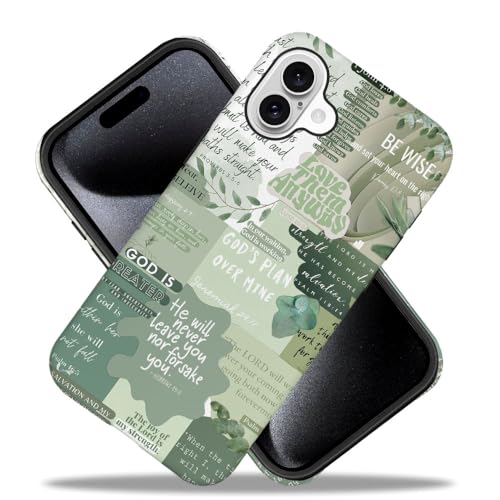 Case for iPhone 16 - Slim Fit Anti-Scratch Phone Case for Girl Women - Bible Verses Christ Jesus God (Frosted) - color: Bible Verses Christ Jesus God, size: iPhone 16