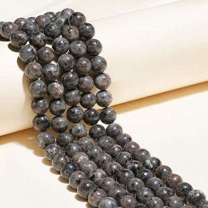 10mm Natural Flame Yooperlite Gemstone Beads Polished Round Smooth Stone Beads for Bracelets Jewelry Making 15inch Loose Beads - color: Flame Yooperlite Stone, size: 10mm