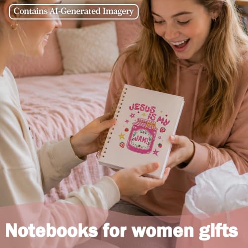 Christian Notebook Strawberry Church Notes Notebook for Women Girls - color: Jesus Jam Strawberry