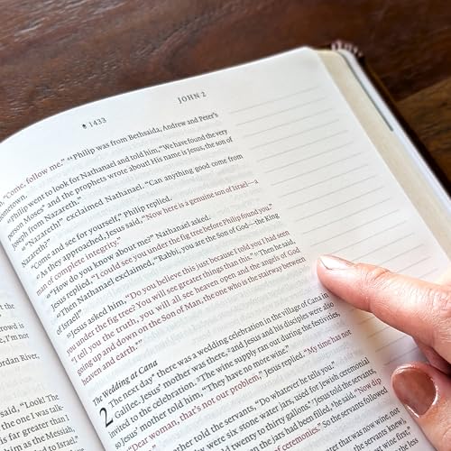 Personalized NLT Journaling Bible – Dark Brown LeatherLike | Filament Enabled | Custom Engraved Name | New Living Translation | 2.25” Wide Margins | Single Column Layout | Bible Journaling & Note-Taking (Peony Proverbs)