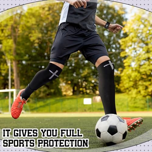 Glitopper 1 Set of Cross Socks Shin Guard Sleeves Shin Guard Straps with Bible Verse for Soccer Cup Soccer Party Favors Gifts Training Matches Basketball Football Grip Sports
