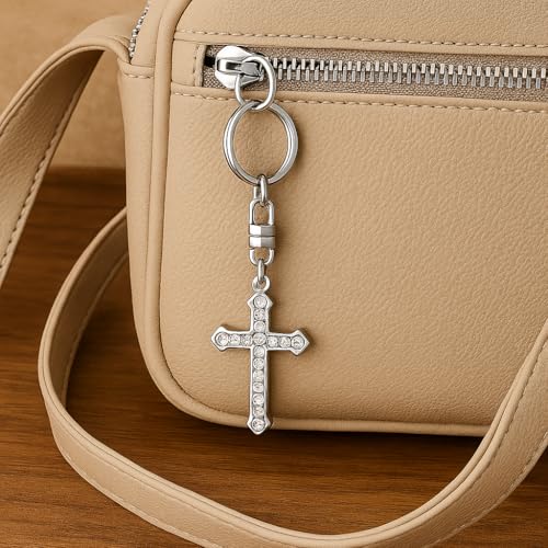 Cross Keychain – Cool Keychains Gifts for Christian, Baptism, Holidays, Keychains for Car Keys - color: Cross13
