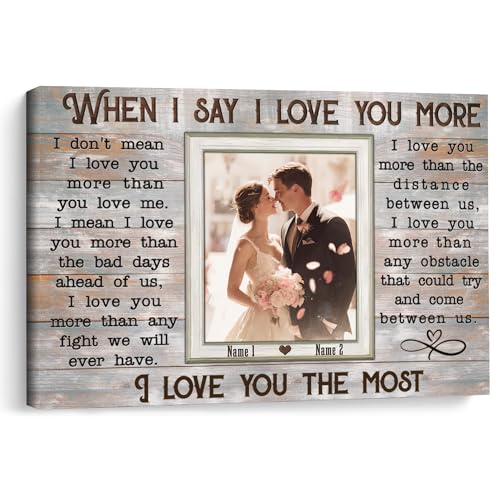 KiKiLuna Personalized When I Say I Love You More Canvas - color: Style15