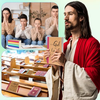 Resurhang 30 Set Christian Gifts Bulk Bible Notebook Religious Pen,Rainbow - color: Rainbow