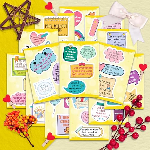 Сhristian Stickers for Water Bottles - Bible Verse Stickers - Сhristian Gifts, Party Supplies - Religious Decals - Religious Gifts Bulk - color: Bible Quotes for Stickers