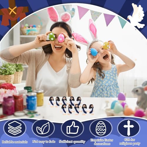 Bememo 25Pcs Mini Jesus Figure for Religious Favor,Dark Blue - color: Dark Blue