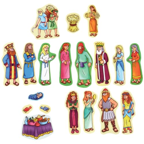Little Folk Visuals Beginners Bible: Ruth and Esther Precut Flannel/Felt Board Figures, 19 Pieces Set