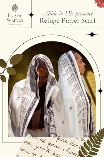 Refuge Prayer Scarf – Christian Scripture Prayer Shawl with Bible Verses, Lightweight Modal Christian Scarf, Christian Gift, Bible Study & Prayer Gift
